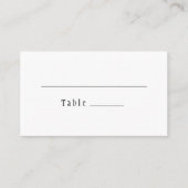 Klassisch gotische White Wedding Flat Platzkarte (Vorderseite)