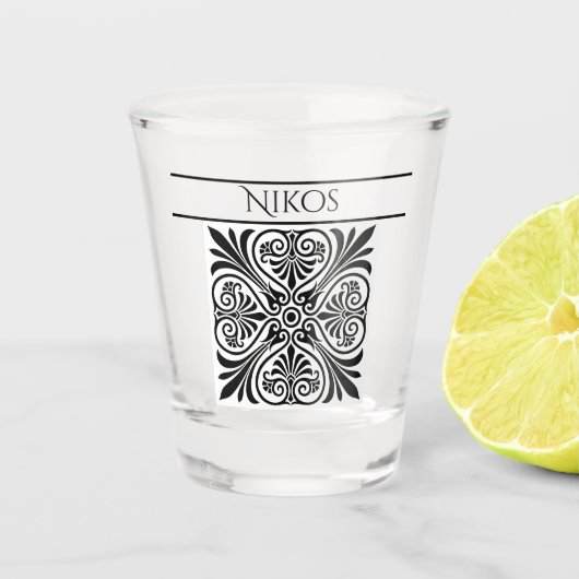 Klassisch griechisch inspiriert personalisiert schnapsglas (Vorderseite)