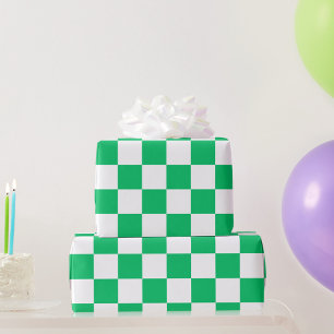 Klassisch grün kariert geschenkpapier