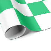 Klassisch grün kariert  geschenkpapier (Rolleneckpunkt)