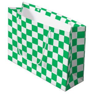Klassisch grün kariert  große geschenktüte