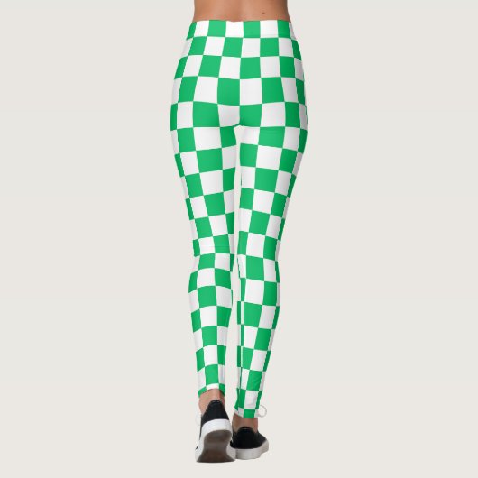 Klassisch grün kariert  leggings (Rückseite)