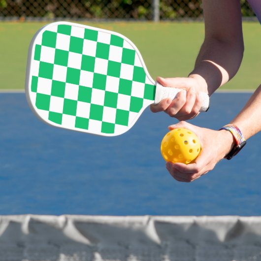 Klassisch grün kariert pickleball schläger (InSitu)