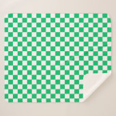 Klassisch grün kariert  sherpadecke (Vorderseite (Horizontal))