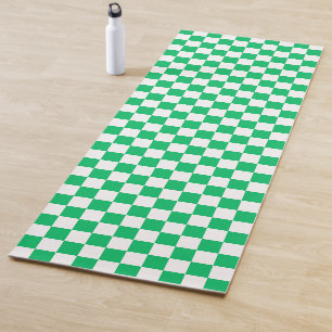 Klassisch grün kariert yogamatte
