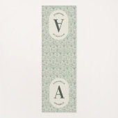 Klassisch-grüne Familie monogramm elegant modern Yogamatte (Vorderseite)