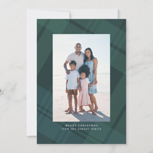 Klassisch grüne Weihnachten kariert, einfach zwei (Vorderseite)