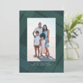 Klassisch grüne Weihnachten kariert, einfach zwei (Stehend Vorderseite)