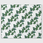 Klassisch-grüner Efeu Geschenkpapier (Flach)