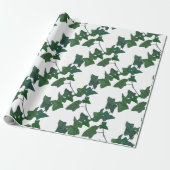 Klassisch-grüner Efeu Geschenkpapier (Ungerollt)