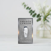 klassisch | Haarflossen und Schere | QR-Code Visitenkarte (Stehend Vorderseite)