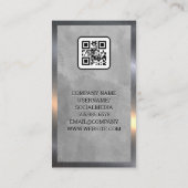 klassisch | Haarflossen und Schere | QR-Code Visitenkarte (Rückseite)