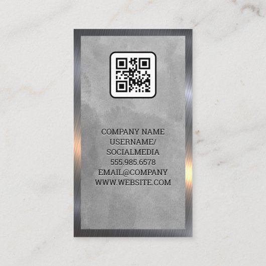 klassisch | Haarflossen und Schere | QR-Code Visitenkarte (Rückseite)