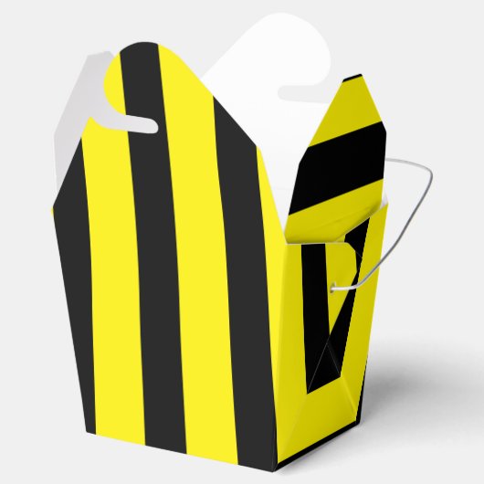 Klassisch hell Gelb und schwarz gestreift Ausstieg Geschenkschachtel (Geöffnet)