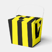 Klassisch hell Gelb und schwarz gestreift Ausstieg Geschenkschachtel (Vorderseite)