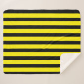 Klassisch hell Gelb und schwarz Streifen Sherpadecke (Vorderseite (Horizontal))