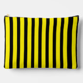 Klassisch hell Gelb und schwarz Streifen Zubehörtasche (Vorderseite)