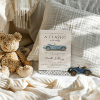 Klassisch im Making Blue Vintage Car Baby Shower