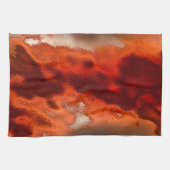 Klassisch in intensiven Rot-Korallen-Farbtönen Geschirrtuch (Horizontal)