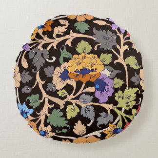 Klassisch Islamisch: Nahtloses florales Ornament Rundes Kissen