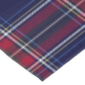 Klassisch Kariert in Marine und Rot Tischdecke (Schrägansicht)