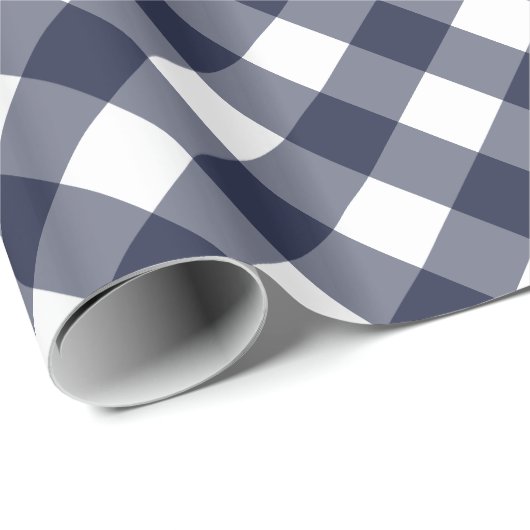 Klassisch kariertes Gingham Kariert Geschenkpapier (Rolleneckpunkt)