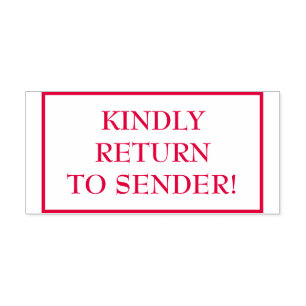 Klassisch "KIND WIEDER ZUM SENDER ZURÜCK!" Briefma Permastempel