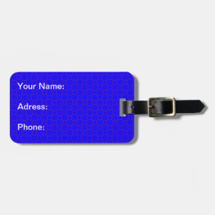Klassisch lebendig blau mit lila Gepäckmarke Gepäckanhänger