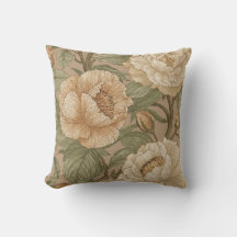 Klassisch, Liebliches Blumenmuster, Salbei-Gold-Bl