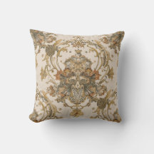 Klassisch, Luxus-Ornament, Gold Beigi Grau