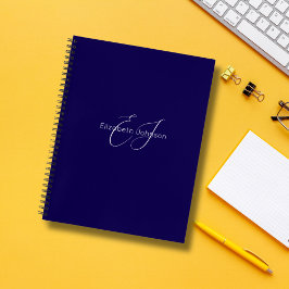 Klassisch minimalistisch, blau und weiß notizblock