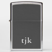 Klassisch & minimalistisch dunkelgrau mit Monogram