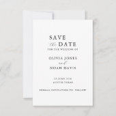 KLASSISCH MINIMALISTISCH ELEGANT EINFACHE SAVE-THE SAVE THE DATE (Vorderseite)
