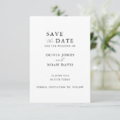 KLASSISCH MINIMALISTISCH ELEGANT EINFACHE SAVE-THE SAVE THE DATE (Stehend Vorderseite)
