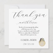 Klassisch minimalistisch ,Eulen in Liebe Dankeskarte (Vorderseite)