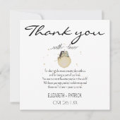 Klassisch minimalistisch ,Eulen in Liebe Dankeskarte (Vorderseite)