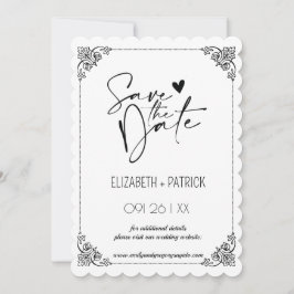 Klassisch minimalistisch ,Eulen in Liebe Save the Einladung