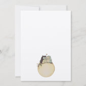 Klassisch minimalistisch ,Eulen in Liebe Save the  Einladung (Rückseite)