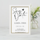 Klassisch minimalistisch ,Eulen in Liebe Save the Einladung (Stehend Vorderseite)