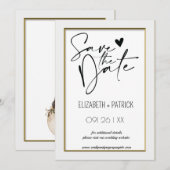 Klassisch minimalistisch ,Eulen in Liebe Save the Einladung (Vorne/Hinten)