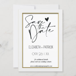 Klassisch minimalistisch ,Eulen in Liebe Save the  Einladung