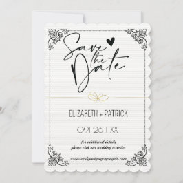 Klassisch minimalistisch ,Eulen in Liebe Save the Einladung