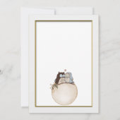 Klassisch minimalistisch ,Eulen in Liebe Save the Einladung (Rückseite)