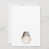 Klassisch minimalistisch ,Eulen in Liebe Save the  Einladung (Rückseite)