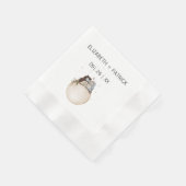 Klassisch minimalistisch ,Eulen in Liebe Serviette (Ecke)