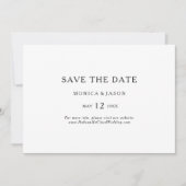 Klassisch Minimalistisch horizontal Save the Date (Vorderseite)