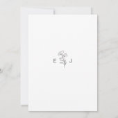 Klassisch minimalistisch modern Katrina Einladung (Rückseite)