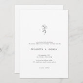 Klassisch minimalistisch modern Katrina Einladung (Vorne/Hinten)