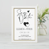 Klassisch minimalistisch , Save the Date Einladung (Stehend Vorderseite)