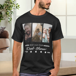 Klassisch Minimalistisch Schwarz Weiß Bester Vater T-Shirt